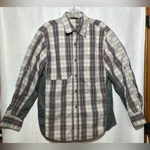 Gravel Gear Travel Shirt Breathable Comfort Roll-up Sleeves 2 Zip Chest Pockets